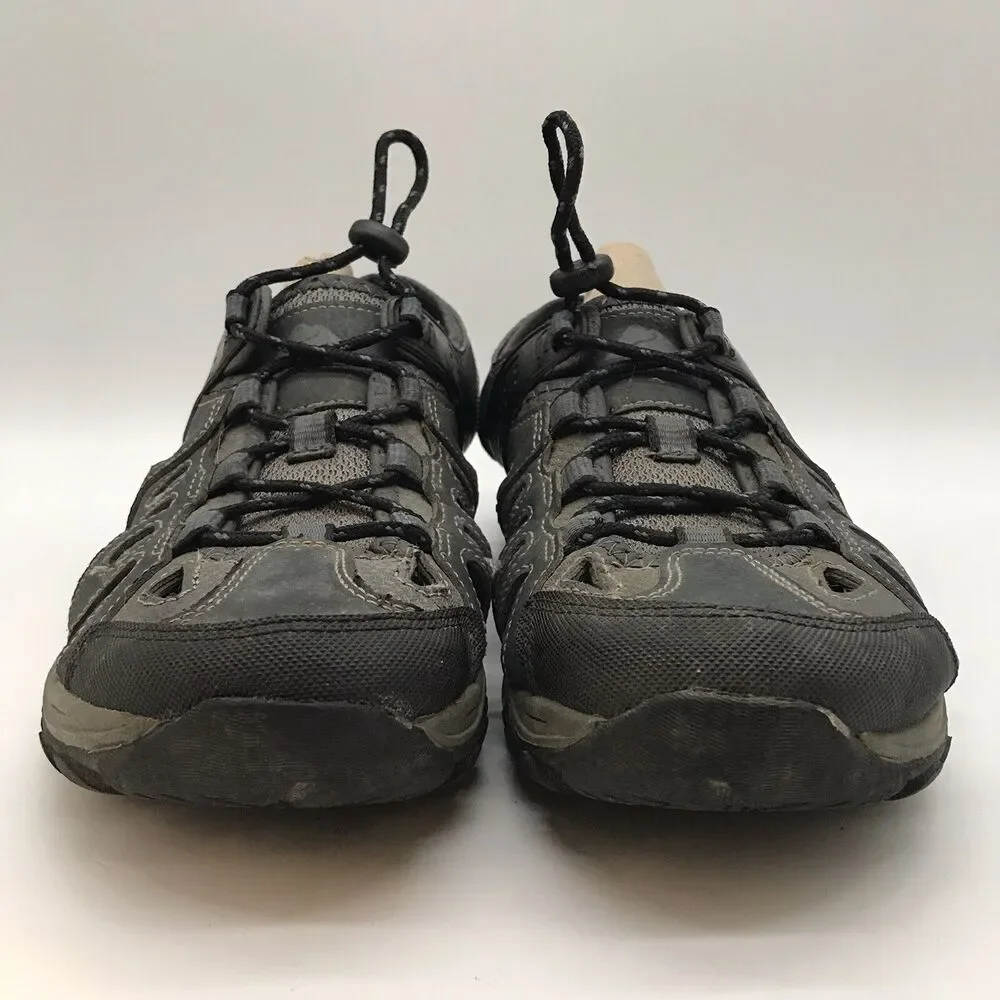 Ozark Trail Sport Sandals Men's 9 Blue Gray Bungee Slingback Hiking Water Shoes